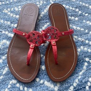 Tory Burch Red Thong Sandals